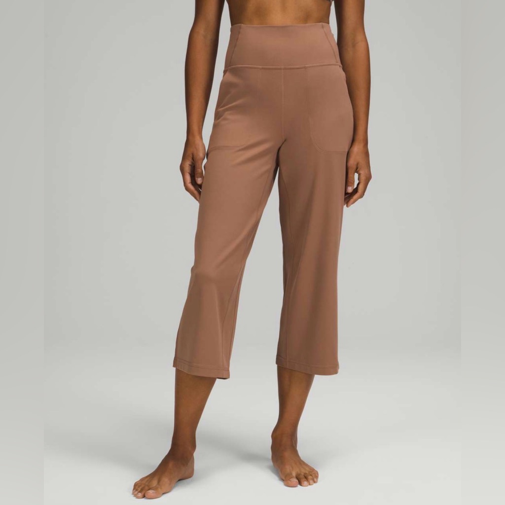 Lululemon Women’s Align Wide Leg Super-High-Rise Crop 23" Cacao Tan/Brown 4